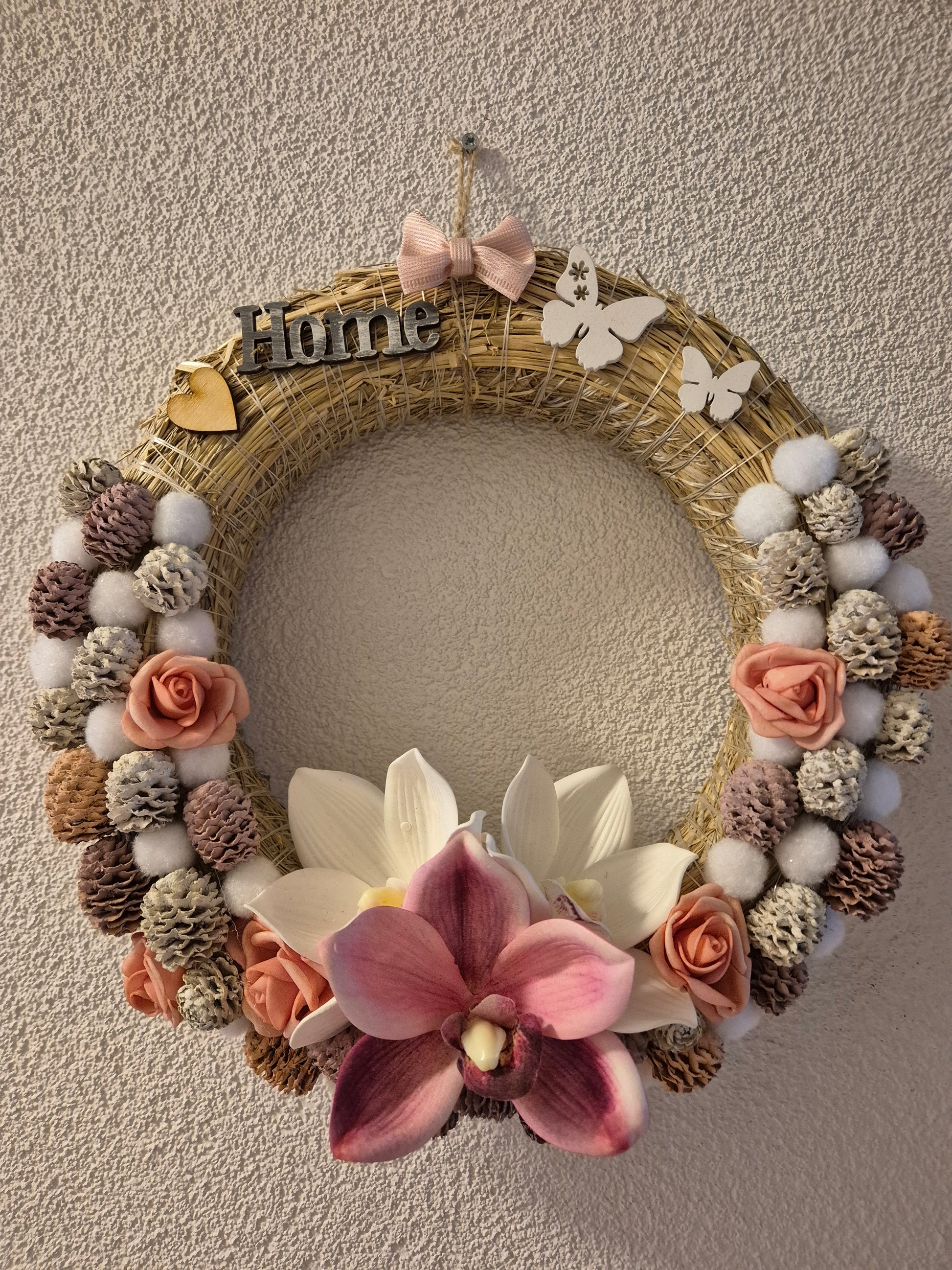 Roze Witte Orchidee Krans